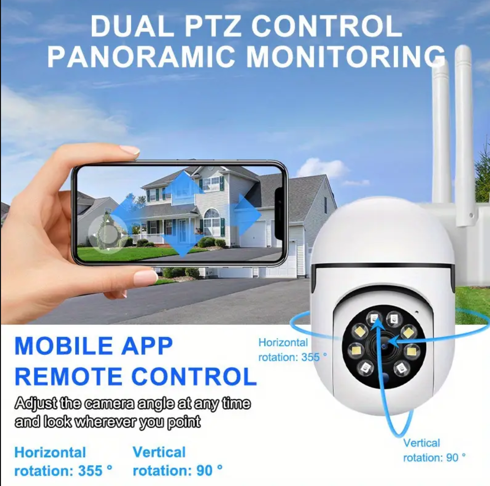Wireless IP Camera Outdoor Indoor Surveillance Camera Color Night ...