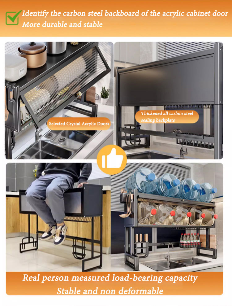 Exe HOME Drain rack,carbon steel kitchen storage rack, countertop, sink ...