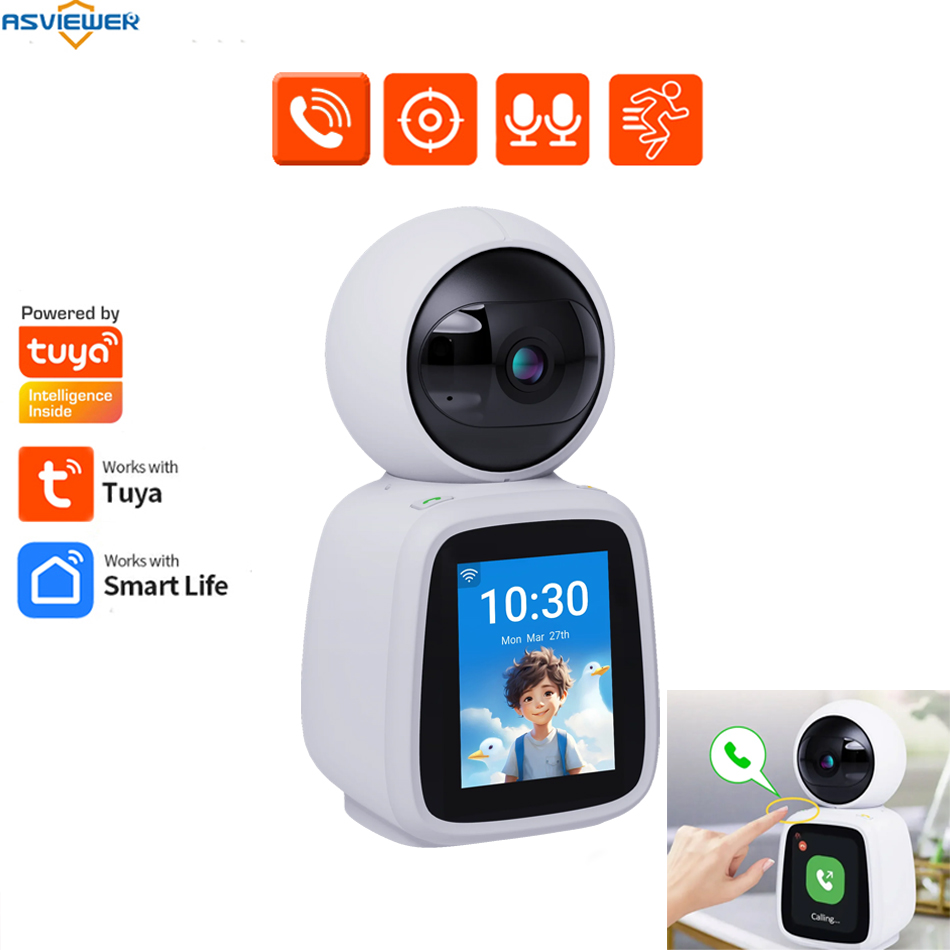 Tuya Video Intercom Call Camera 2MP Bidirectional IP WiFi Wireless Baby ...