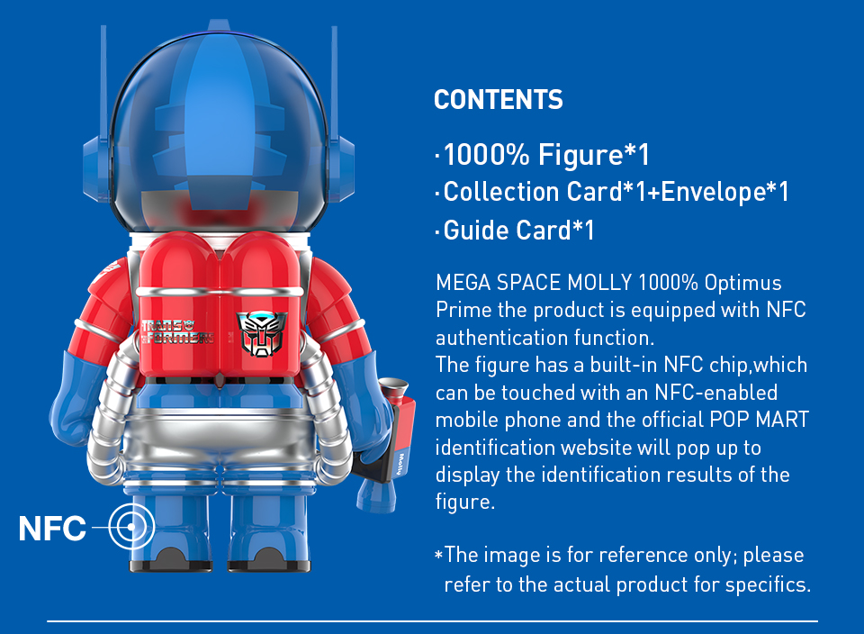 MEGA SPACE MOLLY 1000% Optimus Prime Pop Mart Mega Space Molly