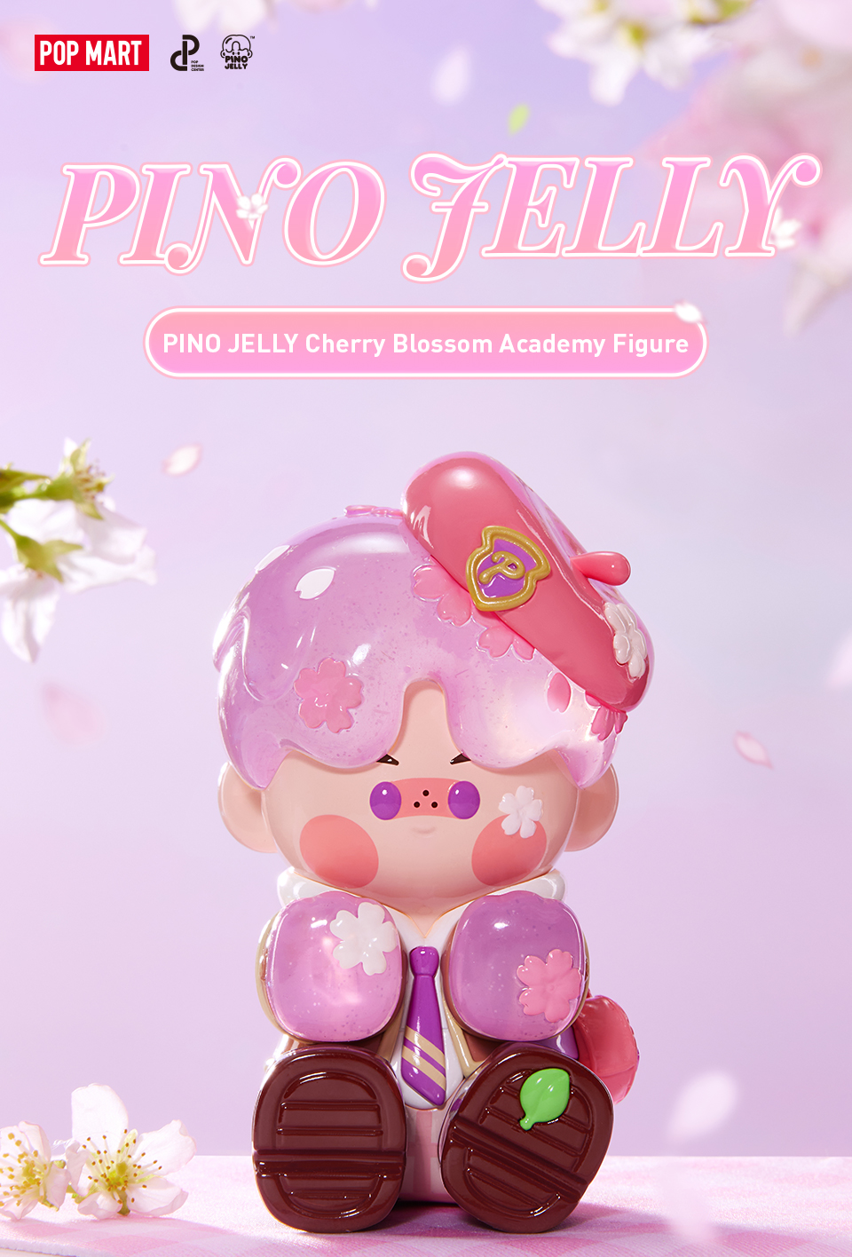 POP MART PINO JELLY Cherry Blossom Academy Figure | Shopee