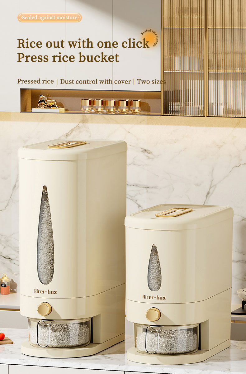 5/10KG Automatic Rice Dispenser -Airtight Seal and Insect-Proof ...