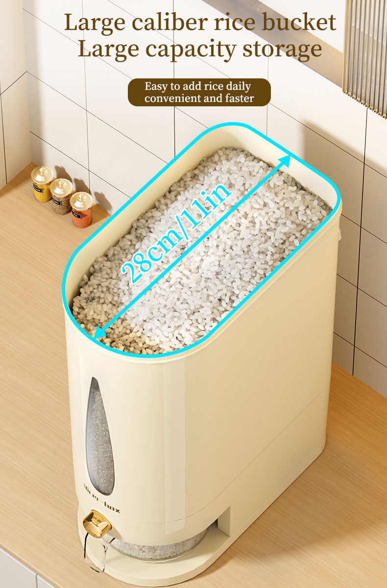 5/10KG Automatic Rice Dispenser -Airtight Seal and Insect-Proof ...
