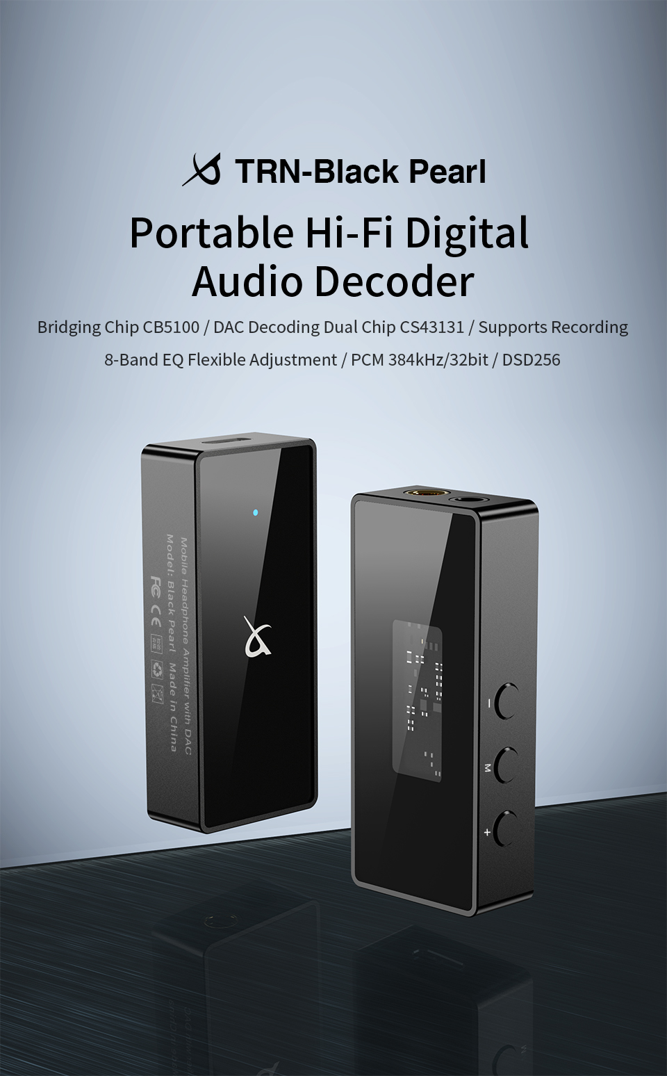 eppfun HIFI portátil USB DAC/AMP de alta rolución 4 x CS43131 DACs