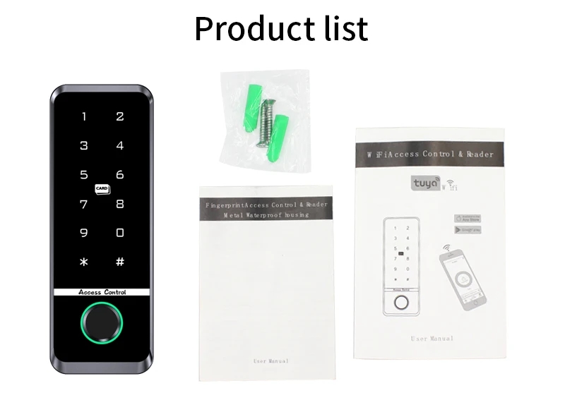 Tuya WiFi Smart Door Lock Kit – Fingerprint/RFID/APP Remote Control ...
