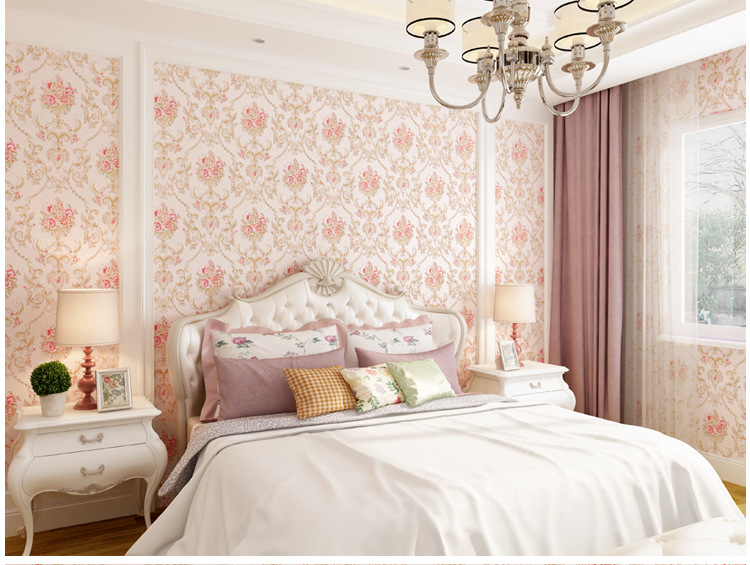 Wallpaper Bedroom Moisture-proof Thickened 3D Printed Wall Decor Self ...