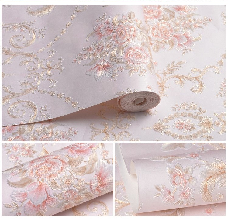 Wallpaper Bedroom Moisture-proof Thickened 3D Printed Wall Decor Self ...