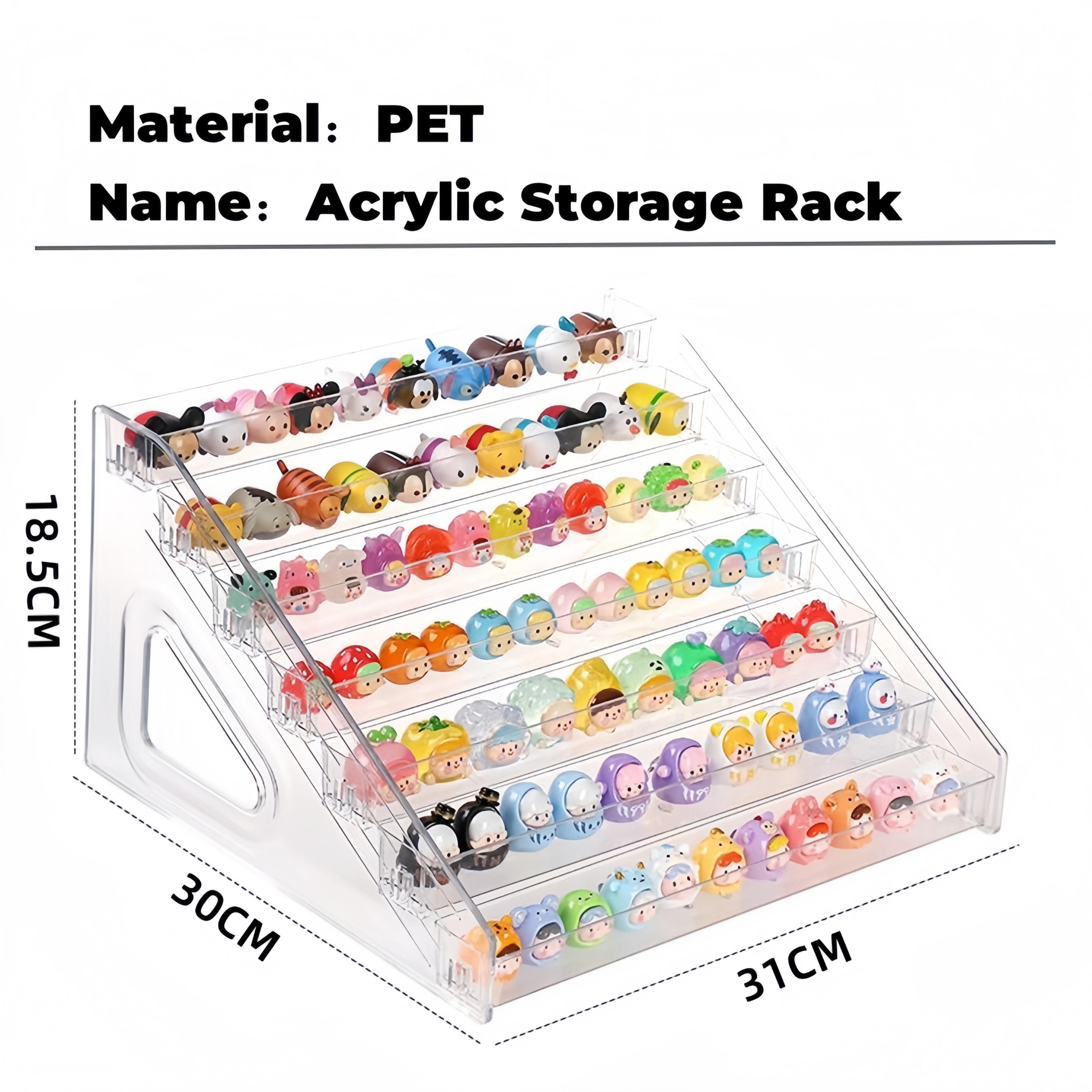 big Capacity Multilayer Acrylic Anime Badge Photocards Cosmetic Ladder ...