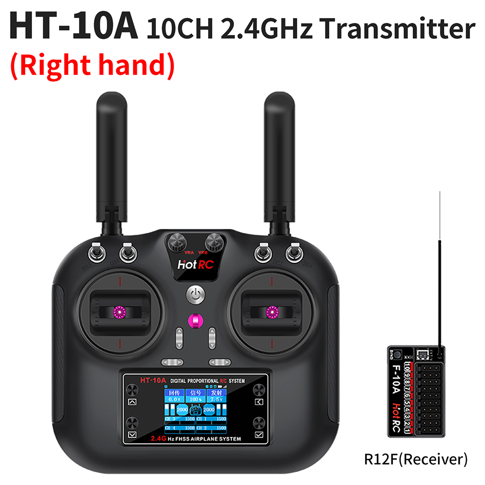 Hotrc HT-8A 2.4G 8CH RC Transmitter FHSS & 8CH Receiver With Box F