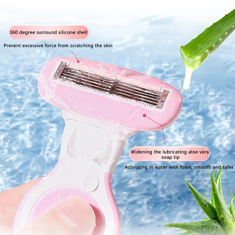 Women Safety Razor Manual Beard Shaving Blades Body Hair BIkini ...