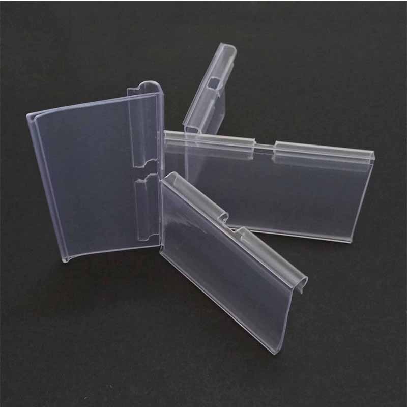 Homigoo 50 pcs Supermarket Clear Pvc Price Tag Sign Label Display ...
