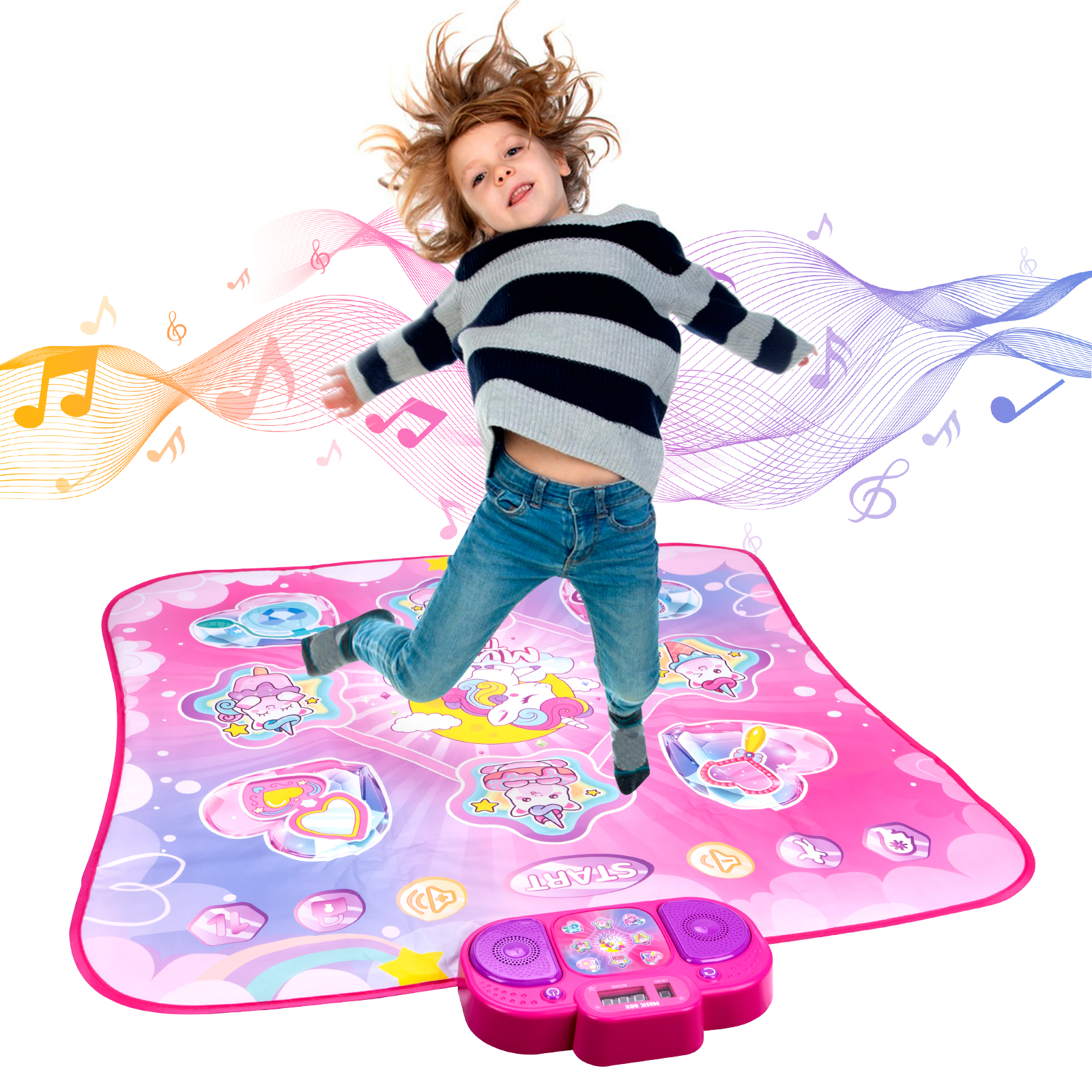 Musical Dance Mat for Kids Electronic Dancing Game Music Dance Pad with ...