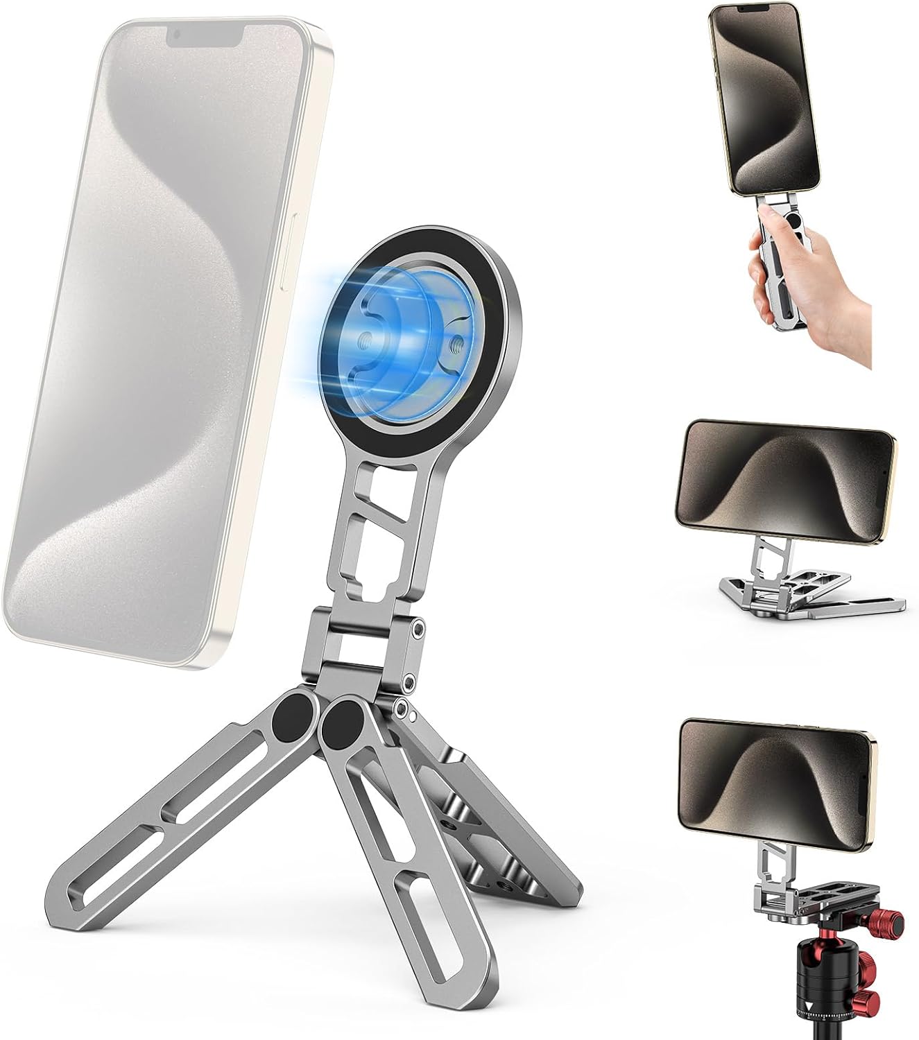 CAMOLO MG05 Magnetic Phone Tripod Mount Desktop Stand Multi-function ...