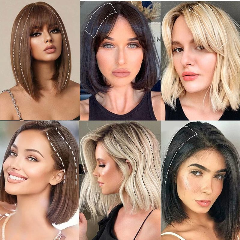Fluffy Hair Topper - Synthetic Root Pads Wig For Women, Invisible Edge ...