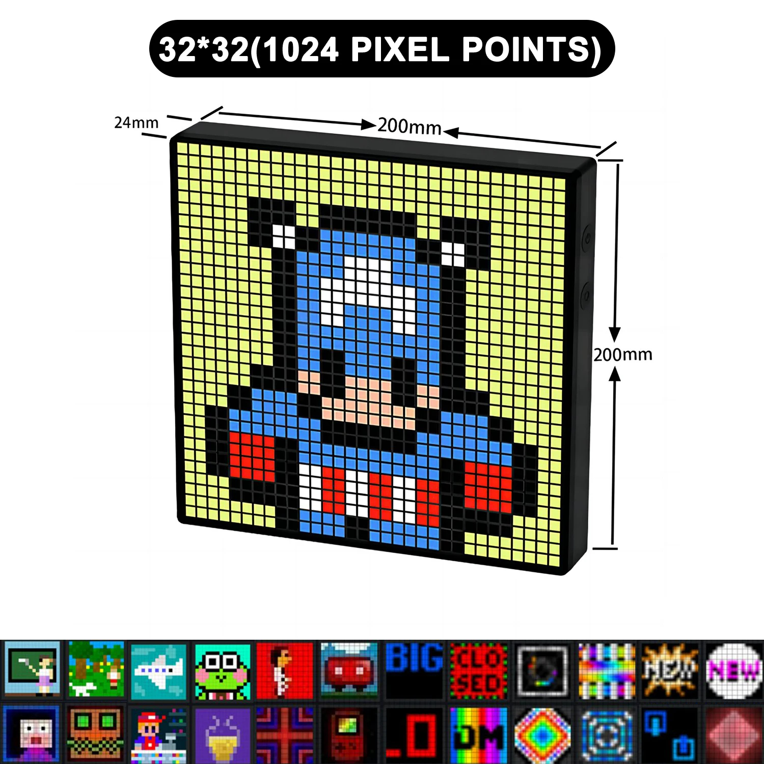 LED Matrix Pixel Display Smart Screen APP Control Programmable Night ...