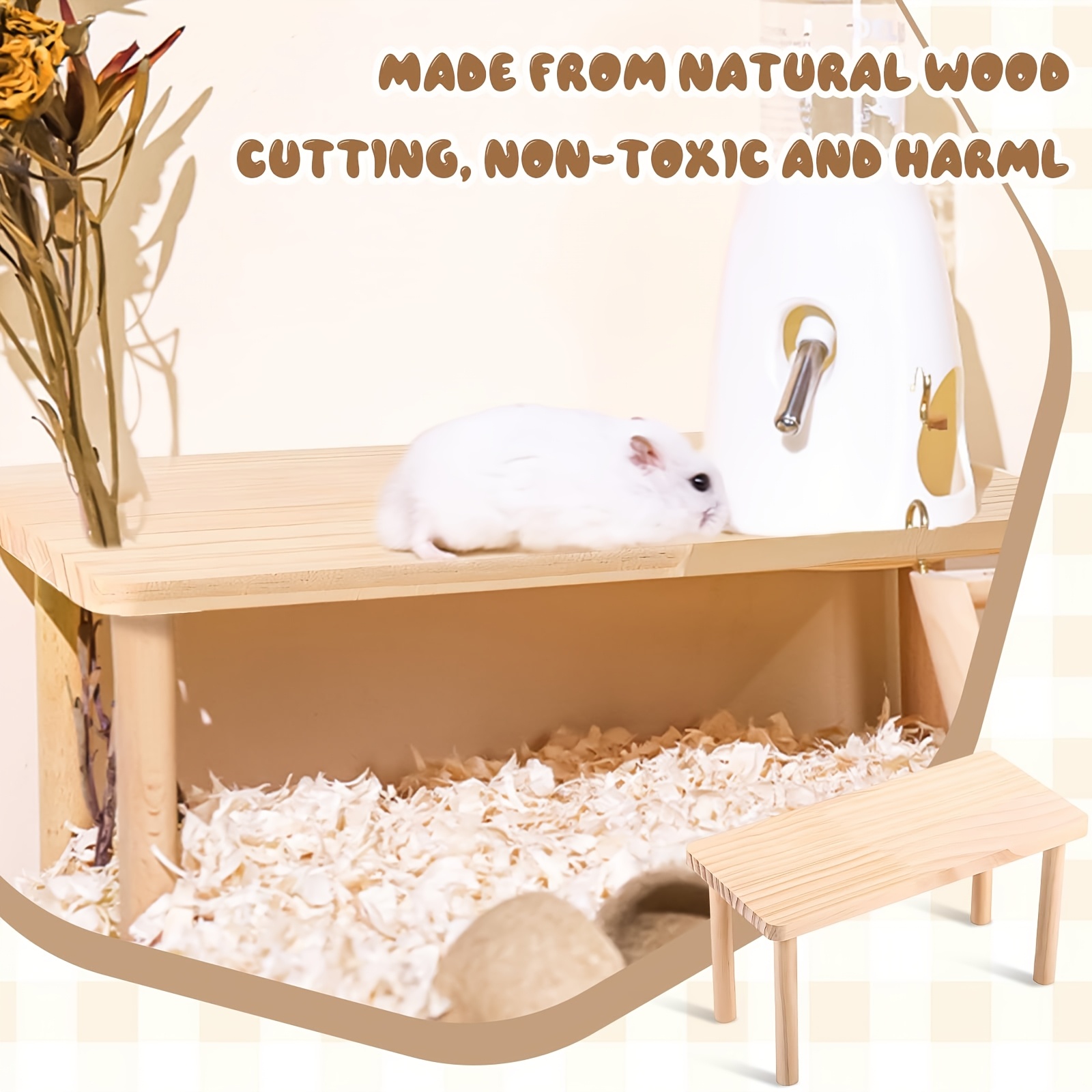 Curated visual reference: Picture Idea: Wooden Multi Level Hamster Platform