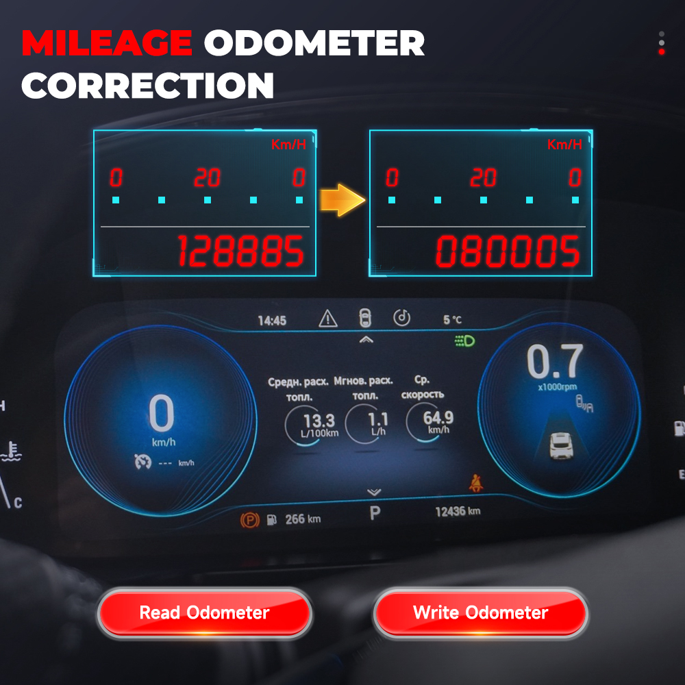 ANCEL DM500 Car Odometer Adjuster Odometer Correction Tool Dashboard ...