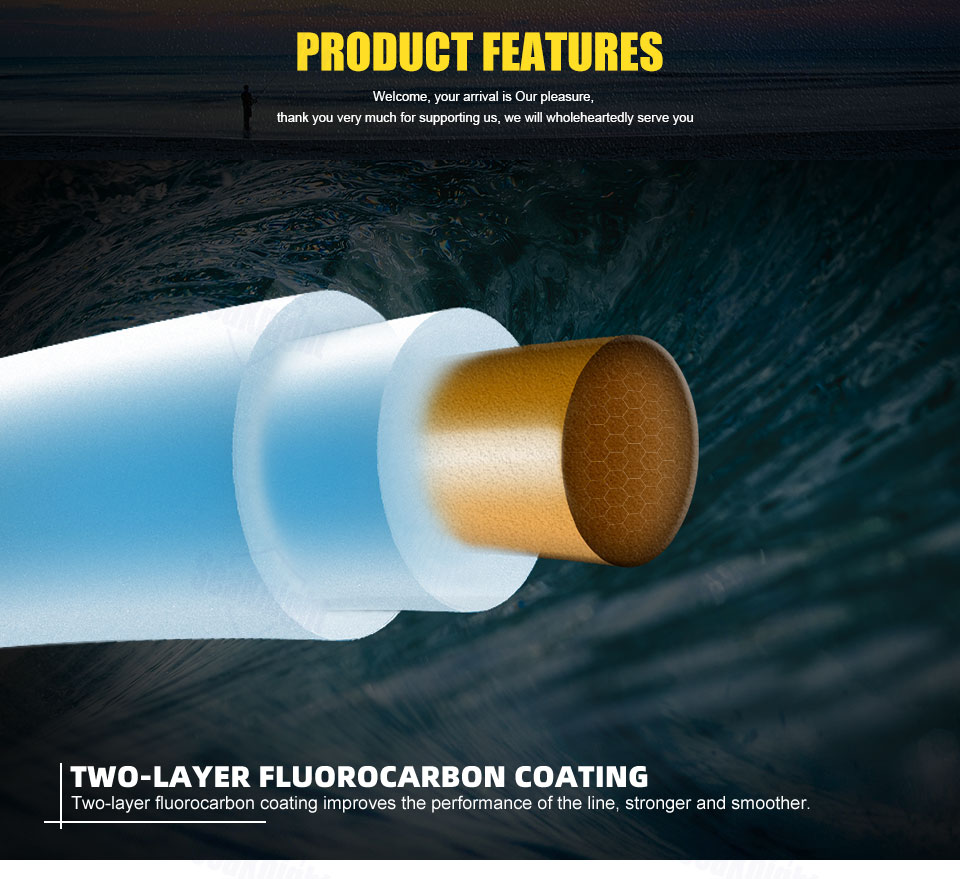 SeaKnight T1 II Fluorocarbon Coating Fishing Line Saltwater 50M/100M ...
