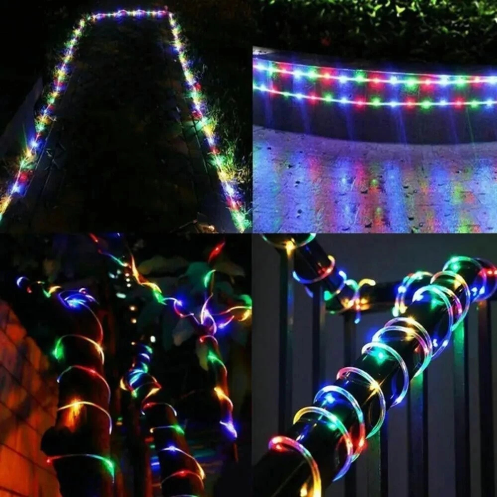 LED PVC Rope Light Waterproof Solar String Light for Garden Christmas ...