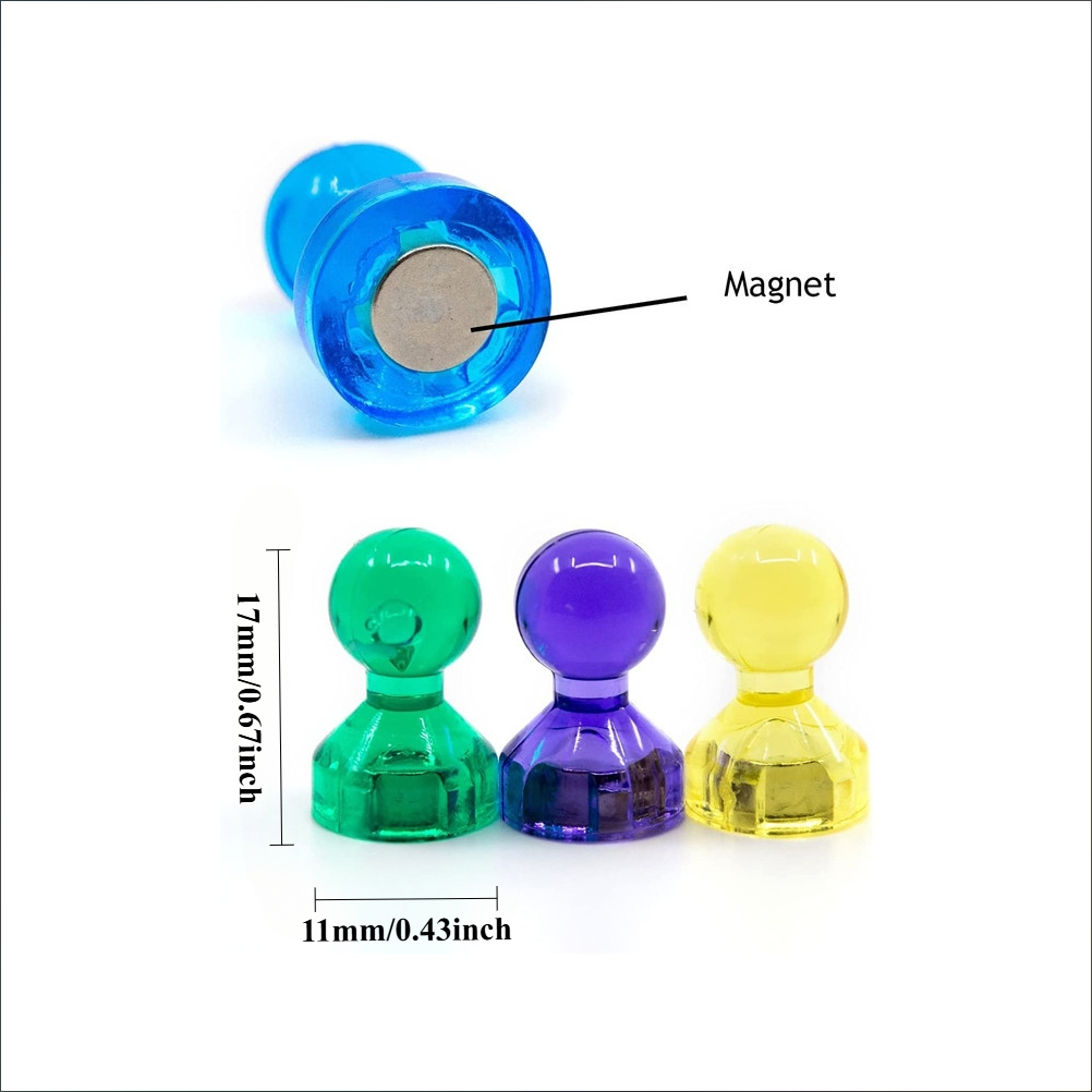 Colorful transparent magnetic thumback 11x17 refrigerator magnetic ...