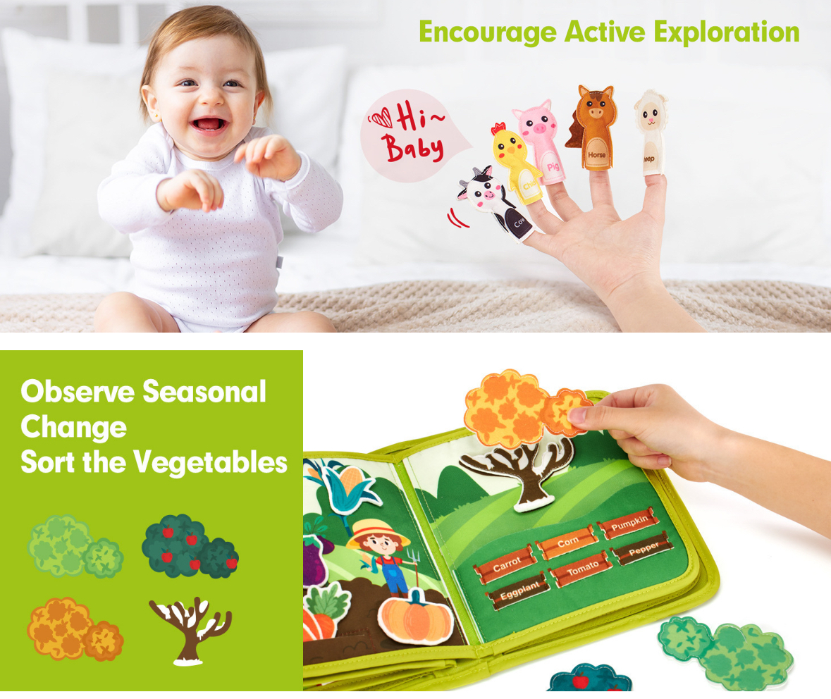 Jolyeictor Montessori Busy Book - Lernspielzeug Für Kinder