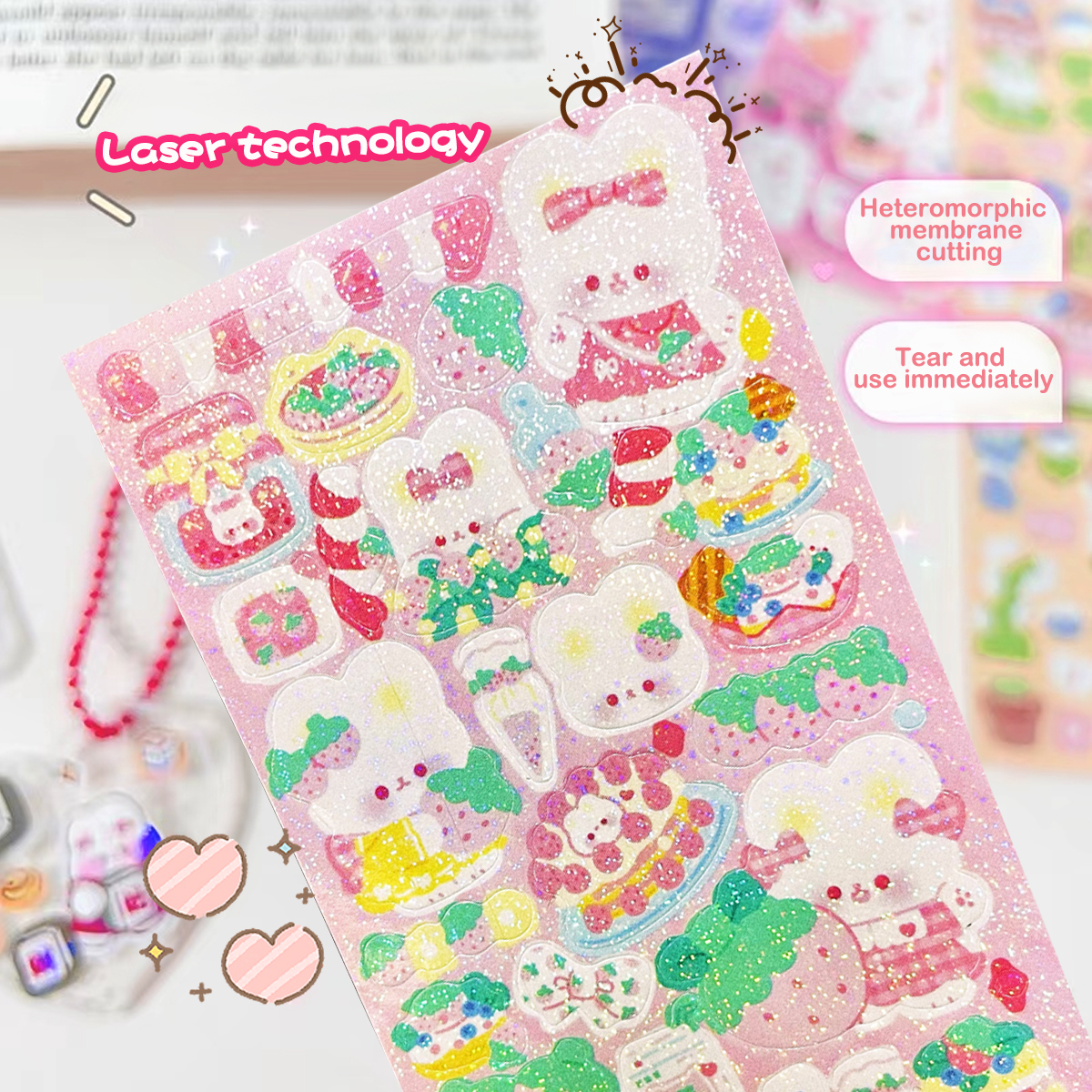 50Pcs Cute Guka Stickers Non-Repeating Hand Account Journal Scrapbook ...