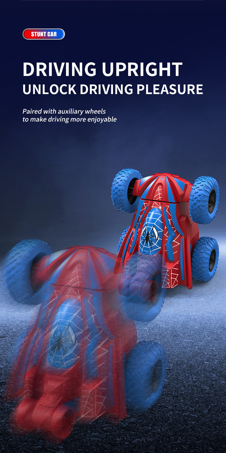 Spider Skip Remote Control Car Rechargeable Deformable Light Wireless ...