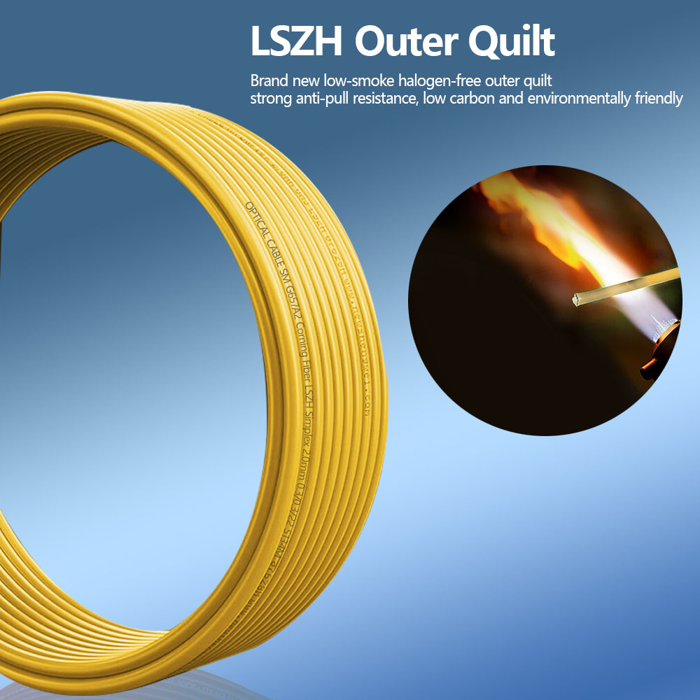 HOOLNX OS2 LC-SC Single Mode Simplex Fiber Optic Patch Cable 2.0mm LSZH ...