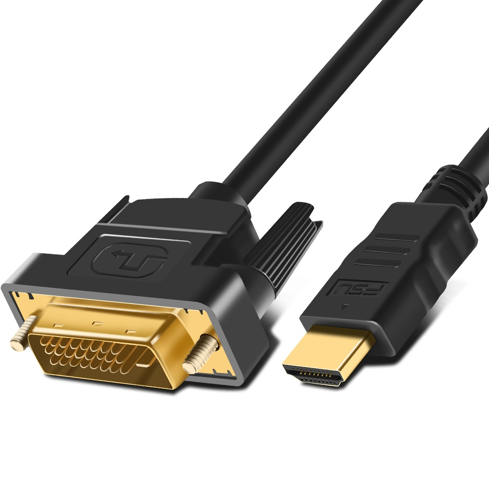 FSU HDMI to DVI Adapter Cable 1m 2m 3m 5m 1080P Converter for HDTV PC ...