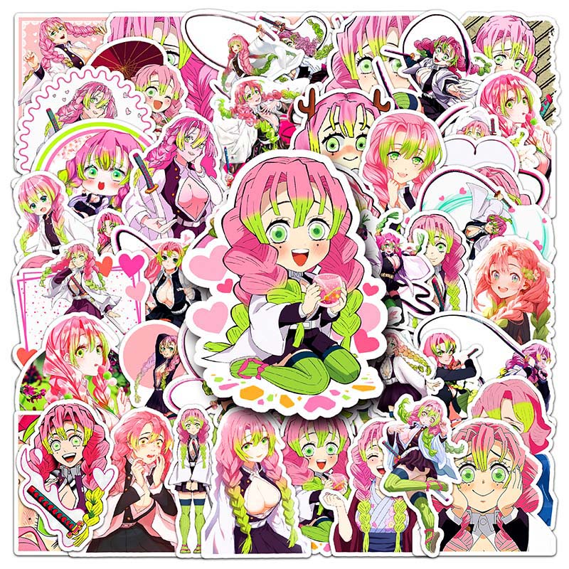 50pcs Demon Slayer Kanroji Mitsuri Stickers DIY Skateboard Fridge ...