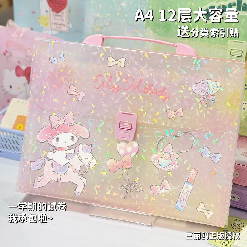 Sanrio Organ Bag Portable Folder a4 Horizontal Version Test Paper ...
