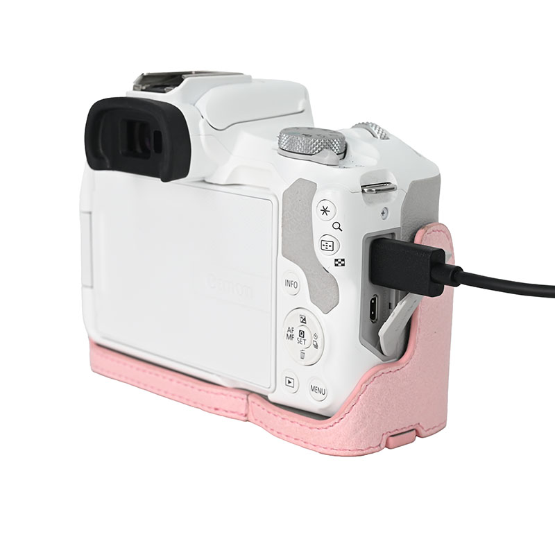R50 Casing PU Leather Case for Canon EOS R50 Camera Bag Half Body Cover ...
