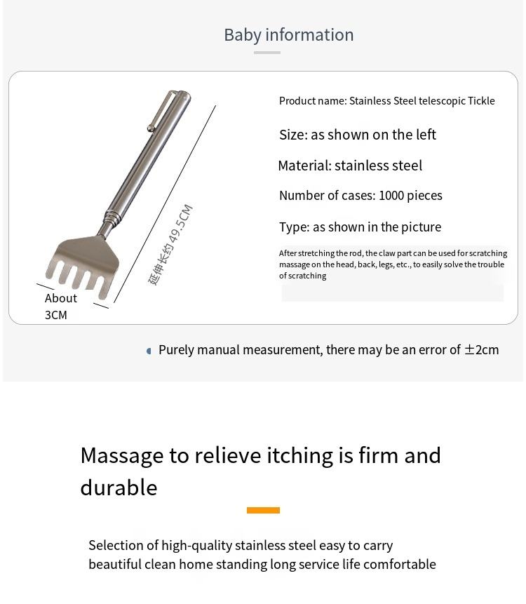 Back scraper Telescopic Retractable Back Scratcher Extendable Body ...