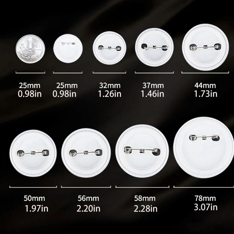 [Local delivery] 100pcs a set of badge materials tinplate badge ...