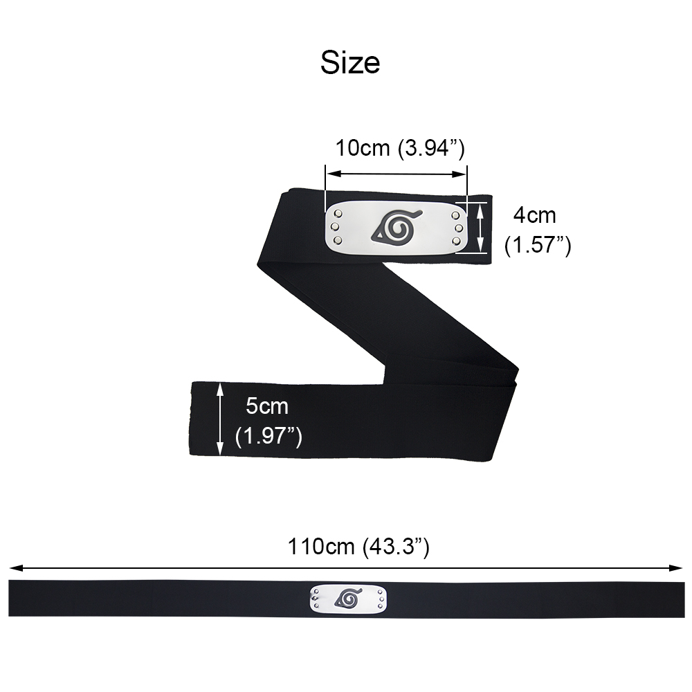 Naruto Forehead Protector Kakashi Headband Cover Japanese Anime Ninja Akatsuki Cosplay | Shopee ...