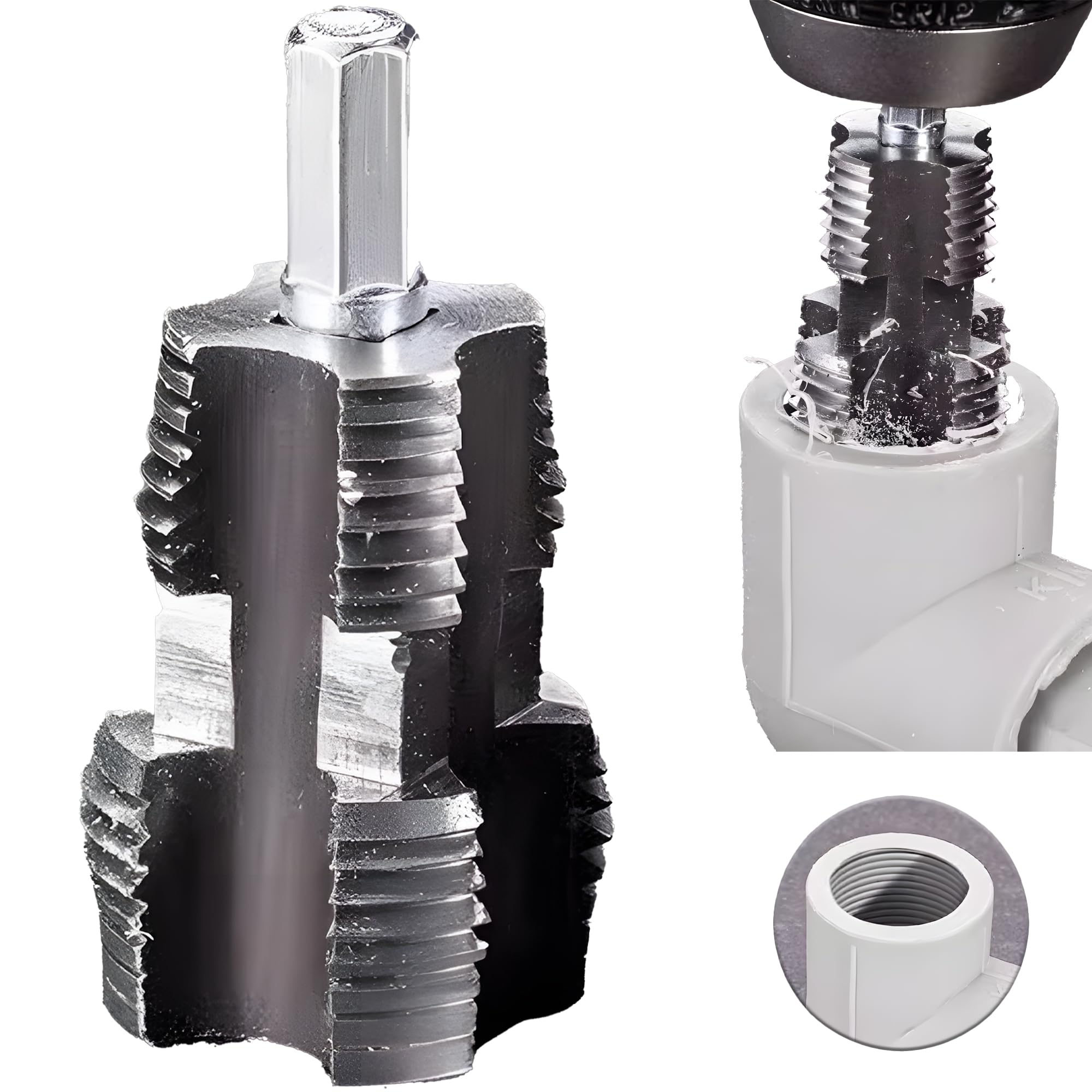 4/6 points PRP water pipe inner hole drill PVC pipe thread slotter pipe ...