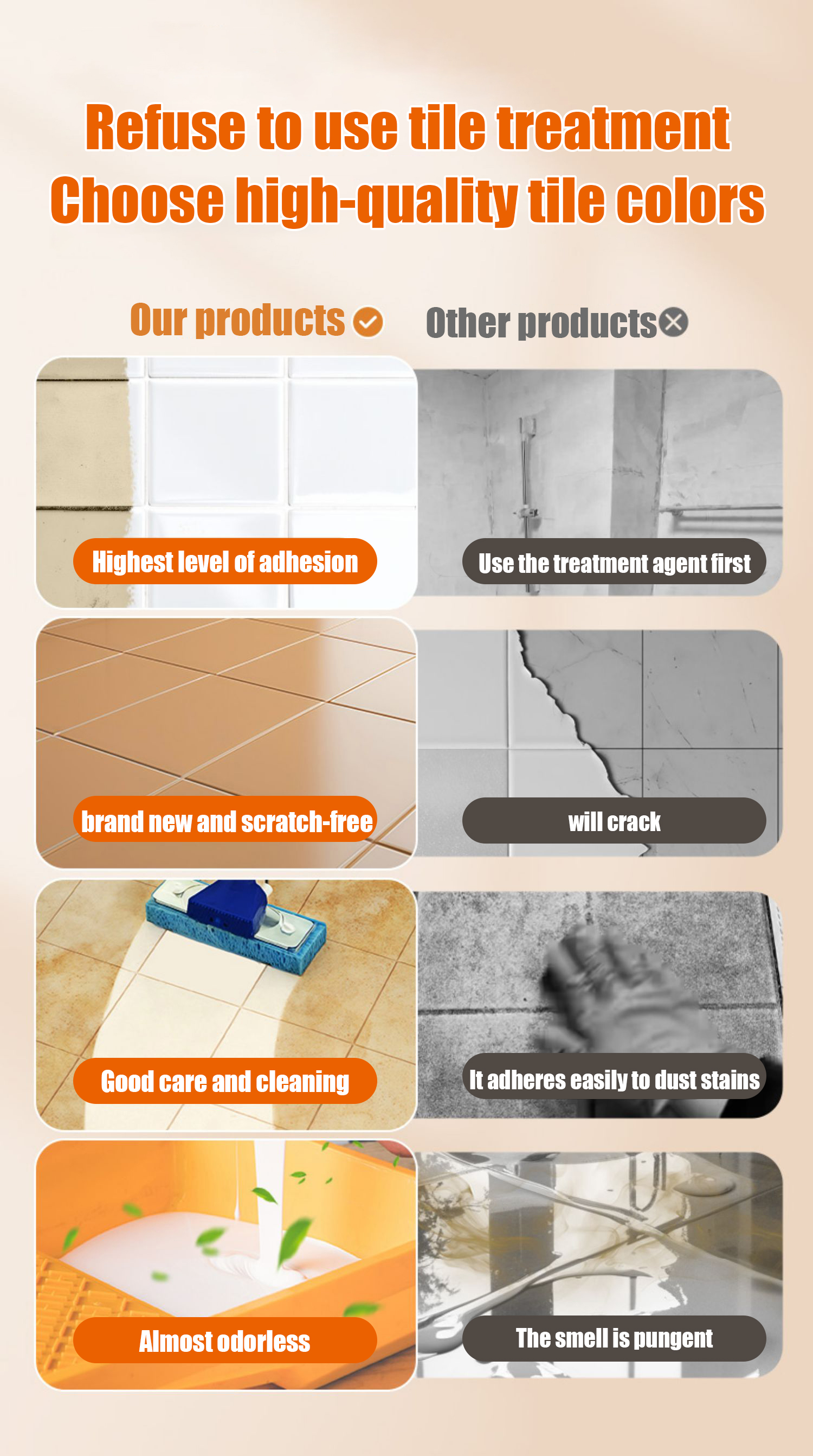 Tile Paint Tile Renovation Paint Bathroom/Floor Tiles Waterborne Tile ...