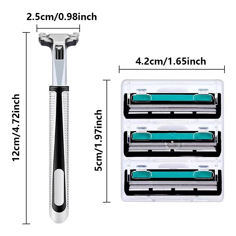 Razor & Blade Set with Wall Holder - 1 Razor + 30 Blades & Self ...