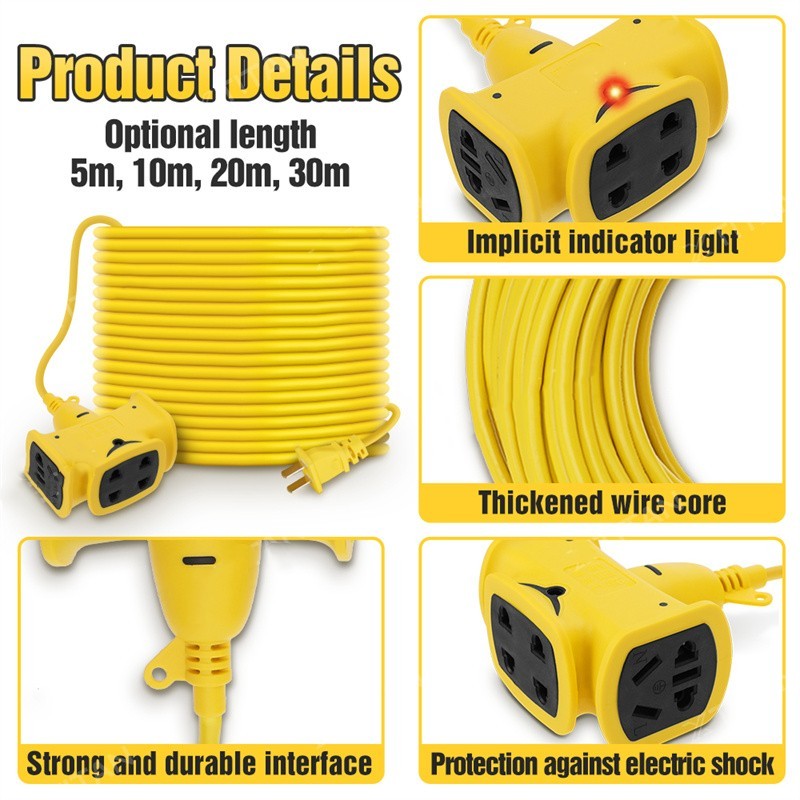 Extension Cord Socket With Cable Extra-long Plug-in Strip 0.5/5/10/20 ...