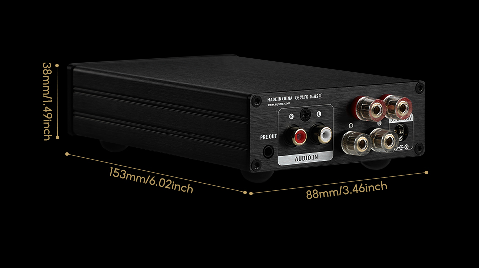 AIYIMA A07 Premium TPA3255 Power Amplifier 300Wx2 Class D Stereo 2.0 ...