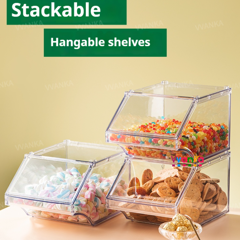 Candy Container Box Flip Top Desktop Bin Coffee Candy Packet Holder ...