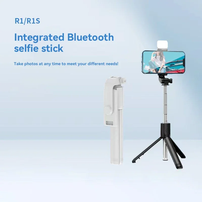R1S 4-in-1 Selfie Stick Tripod - LED Light Monopod & Bluetooth Remote ...