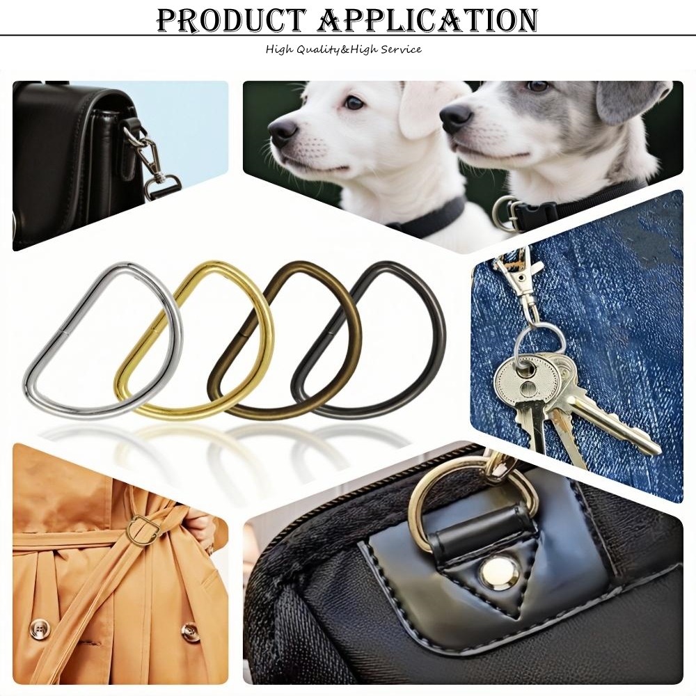 20 Pcs/Pack Metal D Ring Connection Buckle for Belt Handbag Strap Bag ...