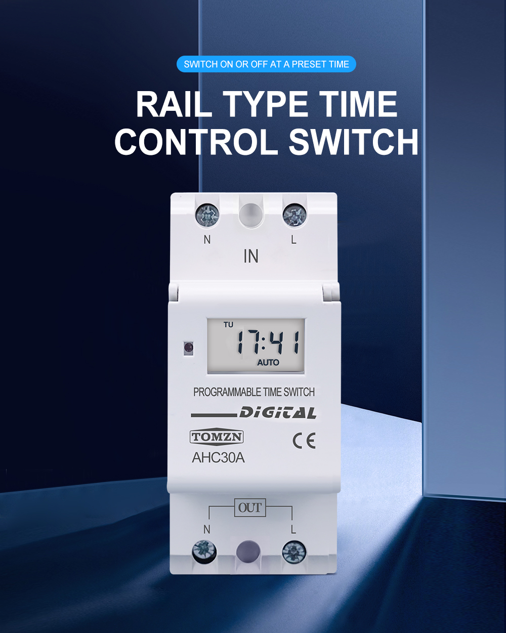 New type Din Rail 2 wire Weekly 7 Days Programmable Digital TIME SWITCH ...
