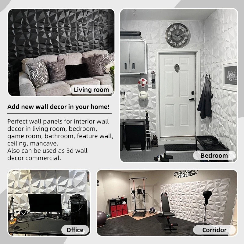 Pvc Wall Panel 3D Wallpaper Wall Design decor Home Living Room ...