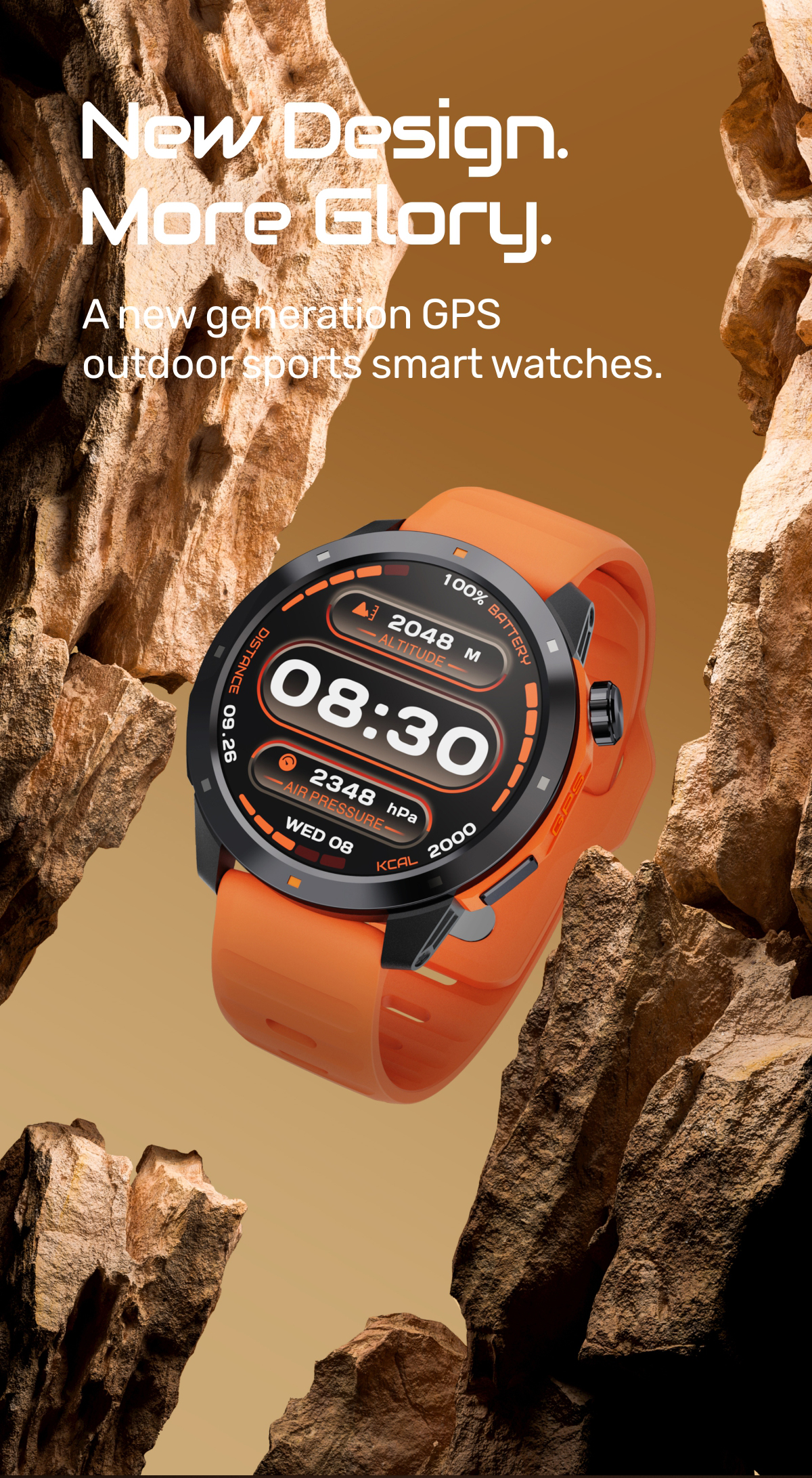Aolon Navi R3 Smartwatch Built In GPS 24h Heart Rate 10-Day Battery ...