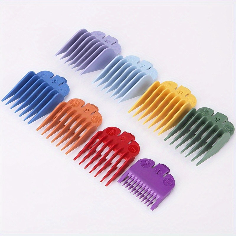 Eight or Ten Piece Universal Hair Clipper Guide Comb Set for Shaving ...