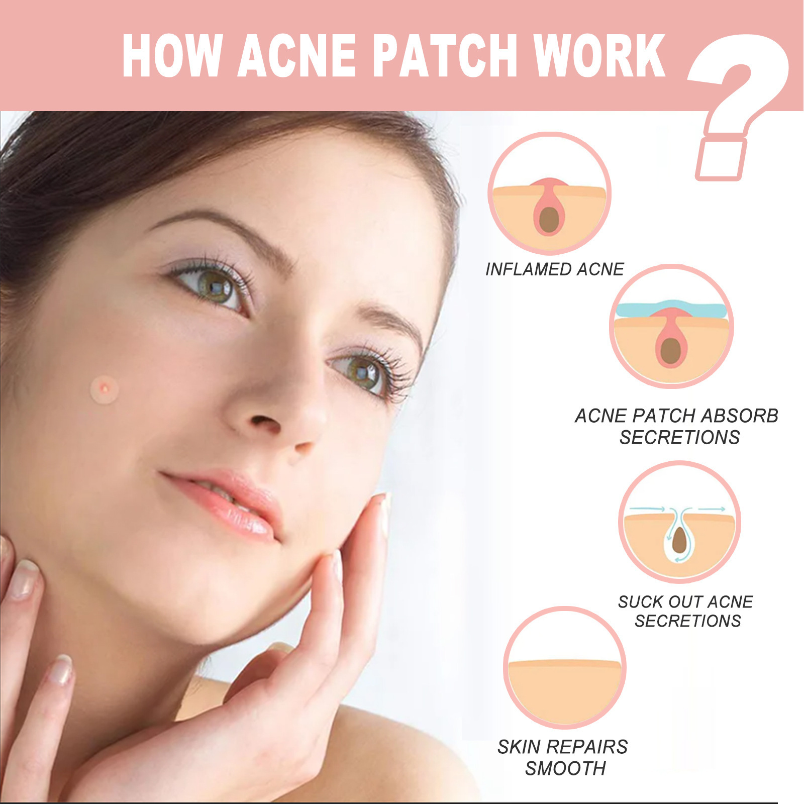 72pcs Pimple Patches for Face, Hydrocolloid Acne and Zit Patches ...