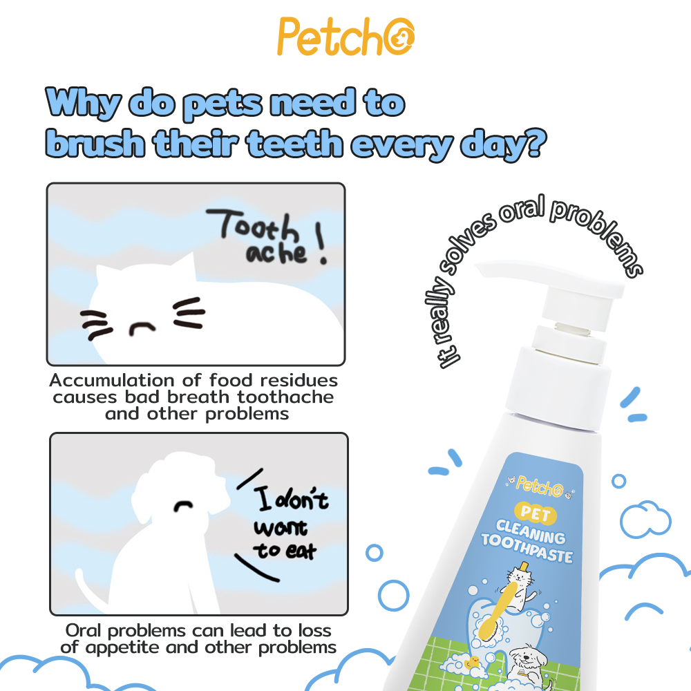 Petcho Pet Toothpaste Removes Tartar And Bad Breath Dog Toothpaste ...