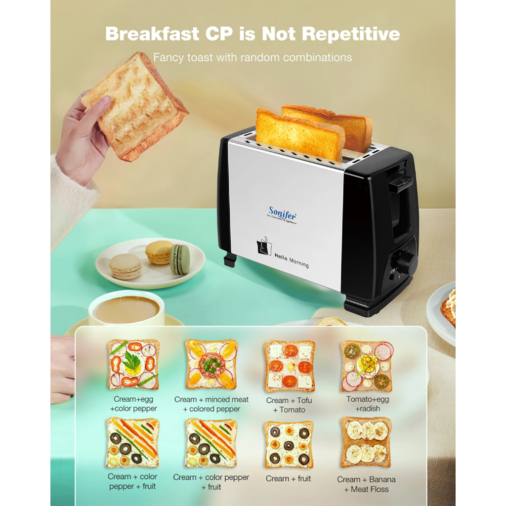 【Mani Fashion Store】home kitchen 2-Slice Bread Toaster-Extra Wide Slot ...